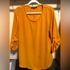 Sweet Rain mustard blouse size extra large.